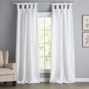 rivau solid sheer tab top single curtain panel